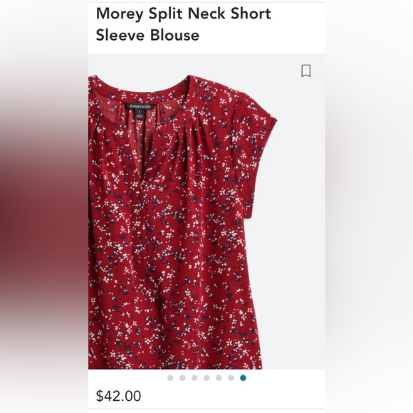 41 Hawthorn cap sleeve blouse, size medium petite - Picture 2 of 13